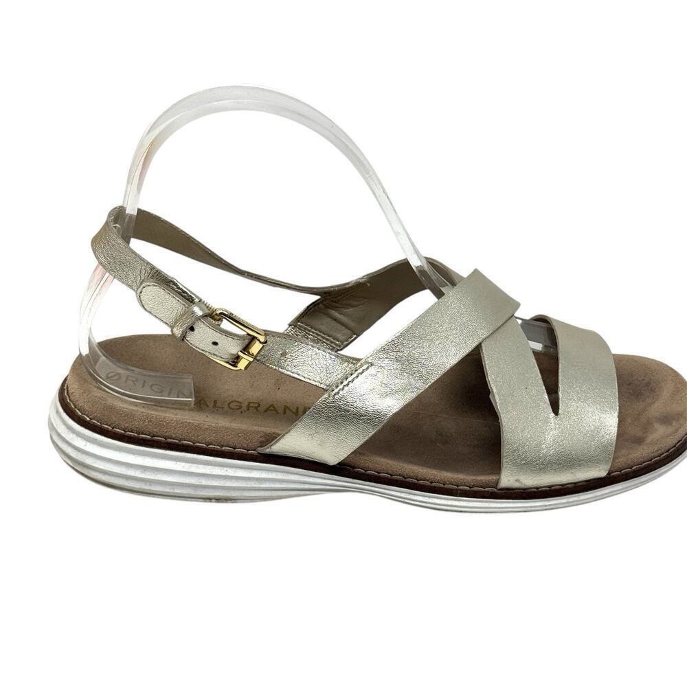 Cole Haan Original Grand Gold Metallic Leather Strappy Sandals Women’s Sz 8.5